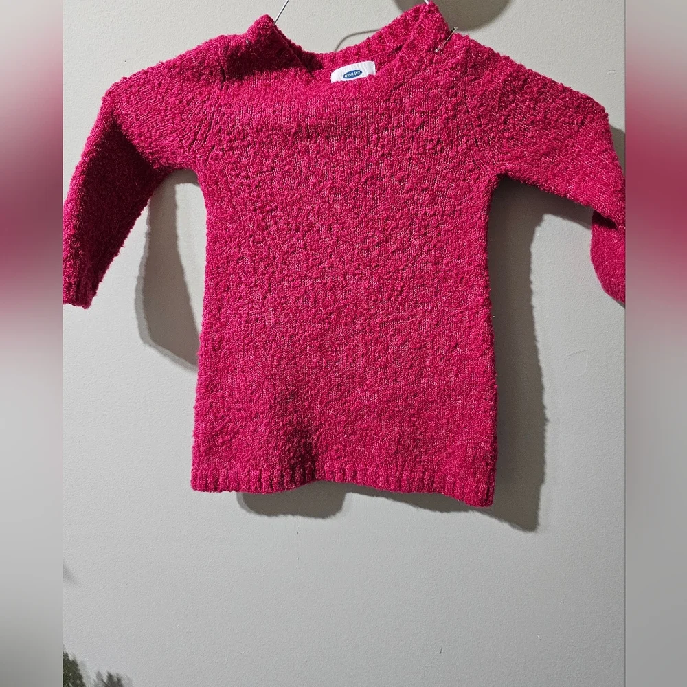 Pink Sweater Dress 18-24m Chunky Texture